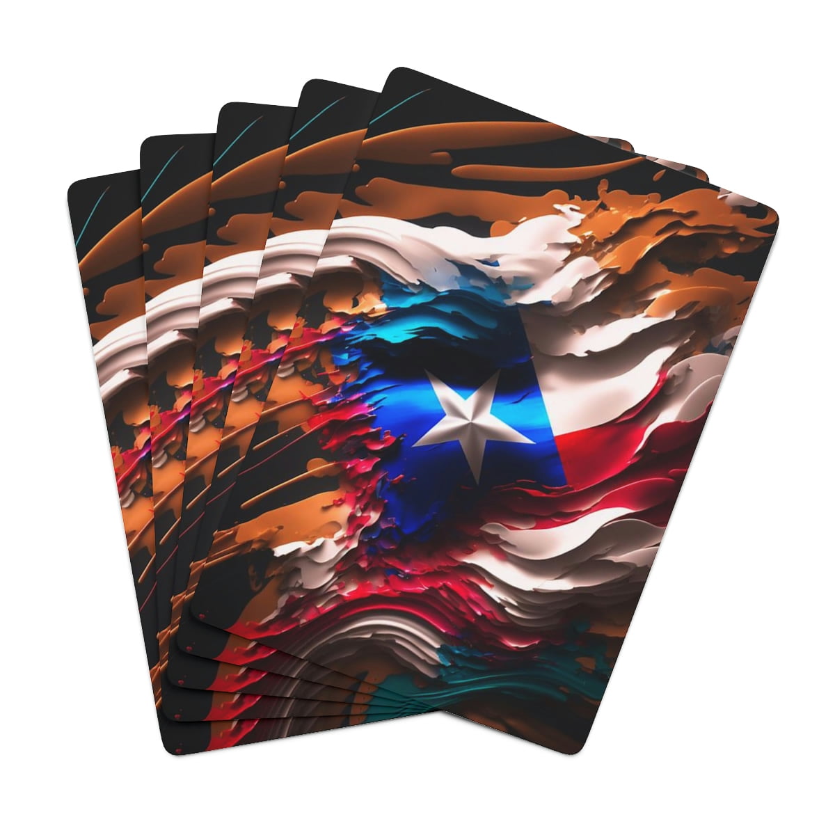 Puerto Rico Abstract Flag Poker Cards Antojo Boricua
