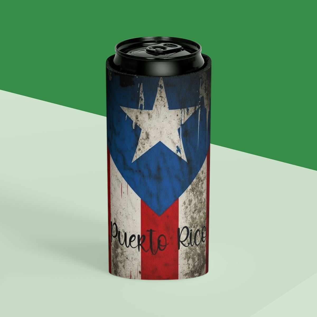 Puerto Rico Flag Can Cooler Antojo Boricua