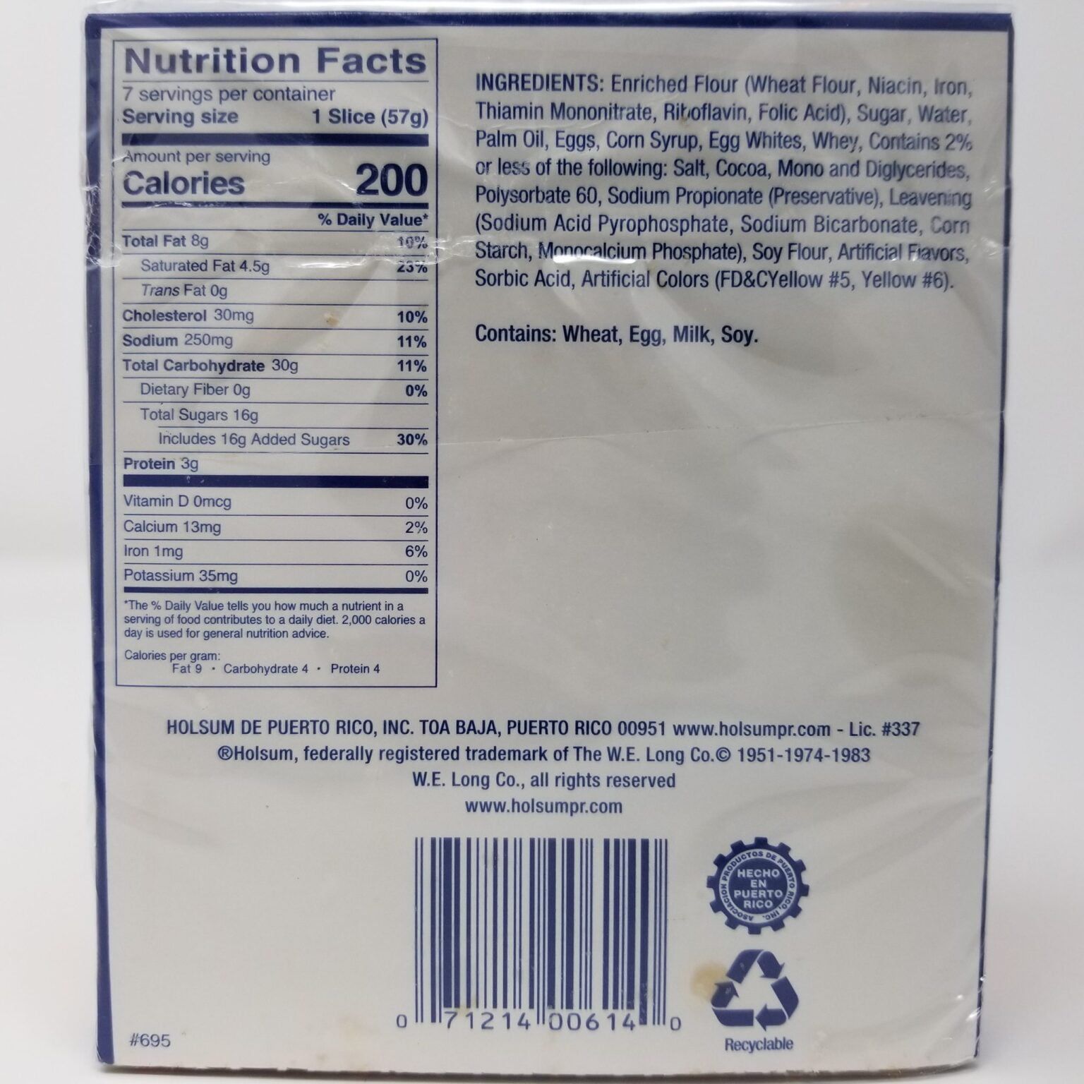 Buy Pineapple Coffee Cake Holsum Online Antojo Boricua