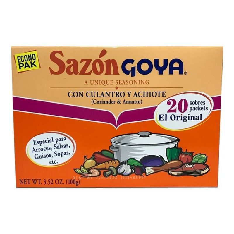 Goya Sazón Culantro Y Achiote 20 Packets Antojo Boricua