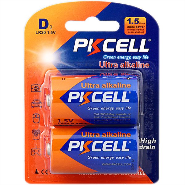 PK Cell Ultra Alkaline Battery - D 1.5V (2 Pack) - Antojo Boricua