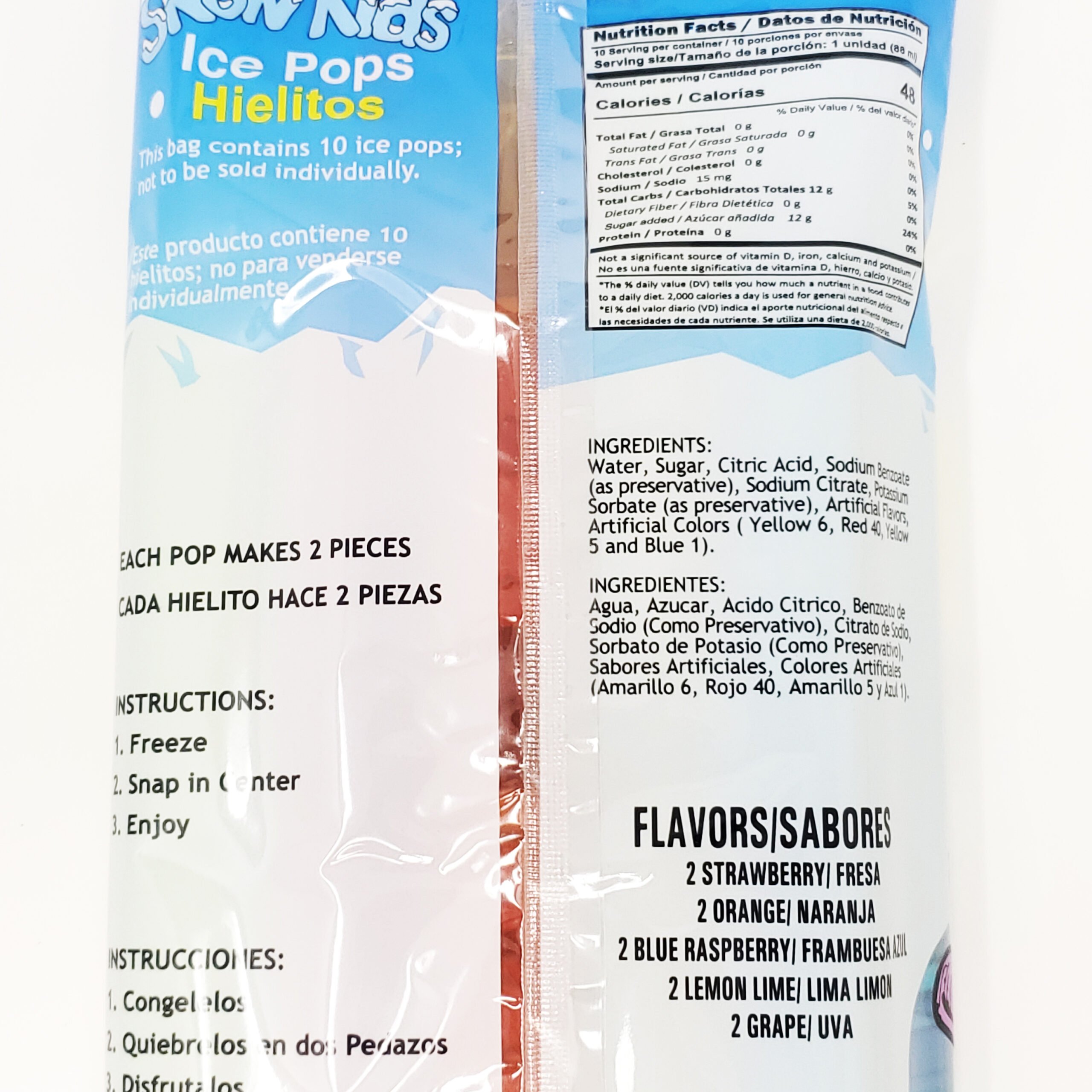 Esquimalitos Snow Kids Ice Pops - 10 Pcs - Antojo Boricua