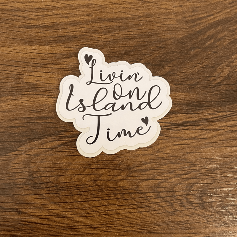 Two Time Sticker Livin' on Island Time sticker by GiaMia - Antojo Boricua