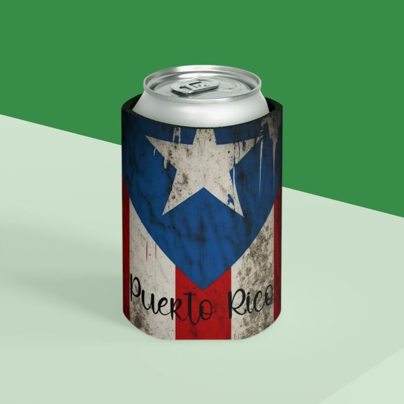 Puerto Rico Flag Can Cooler Antojo Boricua