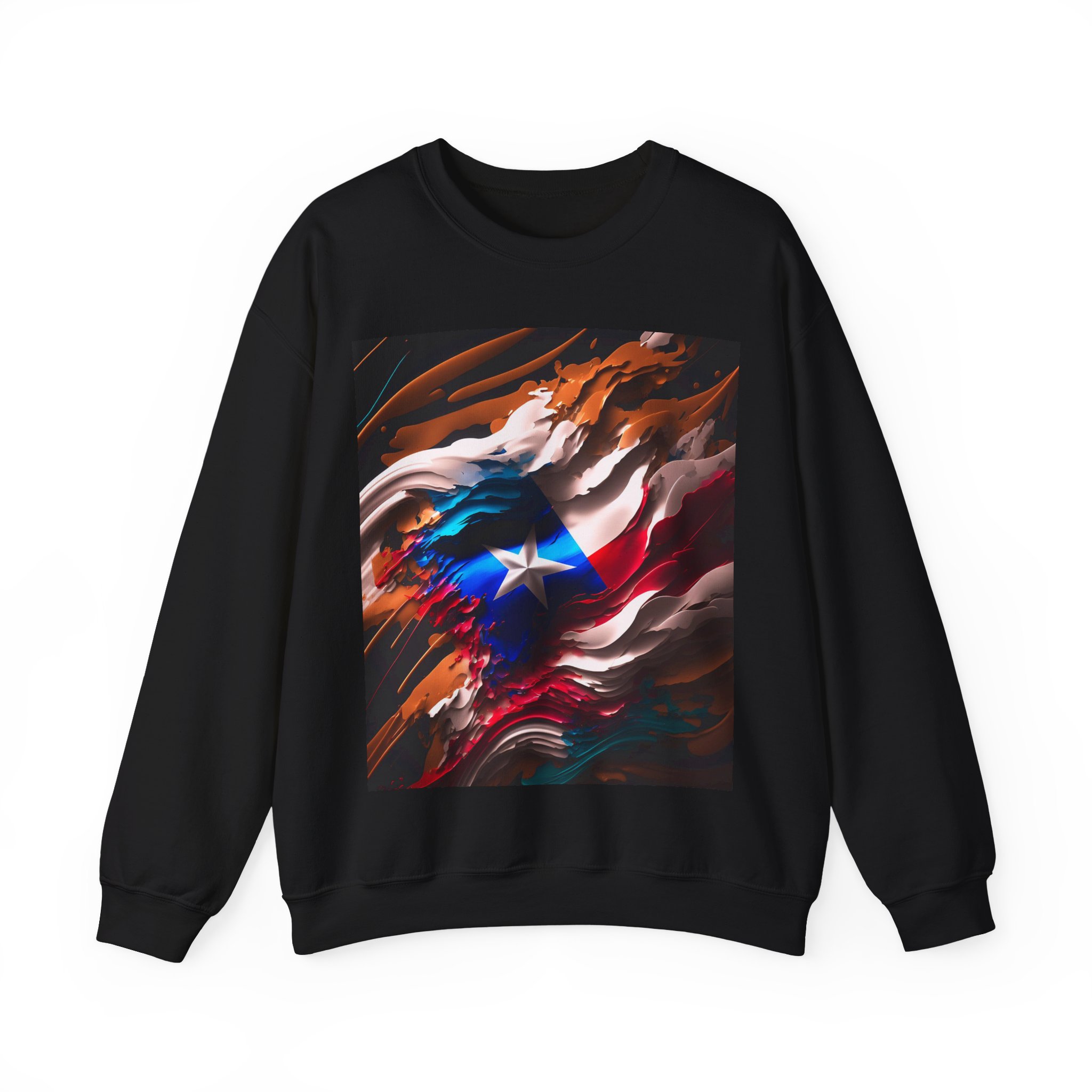 Puerto Rico Abstract Flag - Unisex Heavy Blend™ Crewneck Sweatshirt